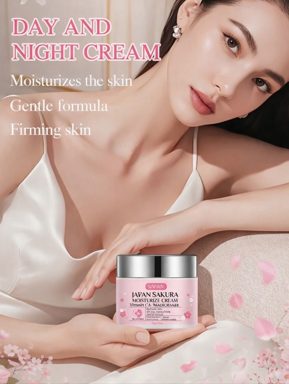 Japan Sakura Moisturize Cream-Vitamin C +Niacinamide.1.4 Fluid Ounces.